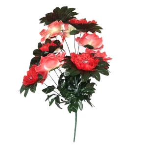 Заказываем в Великих Луках Букет пионов с розами 13 голов (2 вида 6+7) 80см 006-713+476