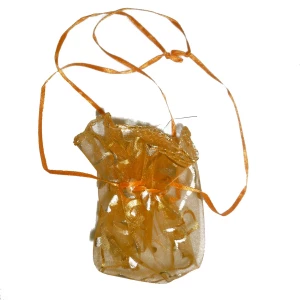 Фотка Мешочек из органзы Orange с позолотой 4163 D-25см (собранный 8см)