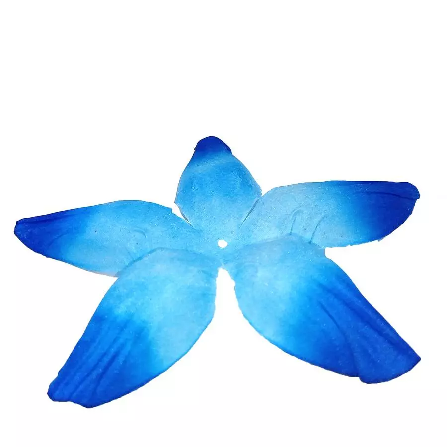 Фотография Заг-ка для розы YZ-4 голубая с син.концами 5-кон. узкий 16,3см 1003шт/кг