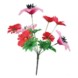Заказываем в Великих Луках Цветочная композиция лилий с ромашками 8 голов (2 вида 3+5) 32см 385-464+082