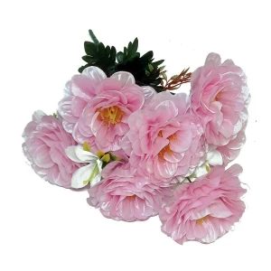 Фото Букет розовых георгинов 7 голов 3 цветочка 55см