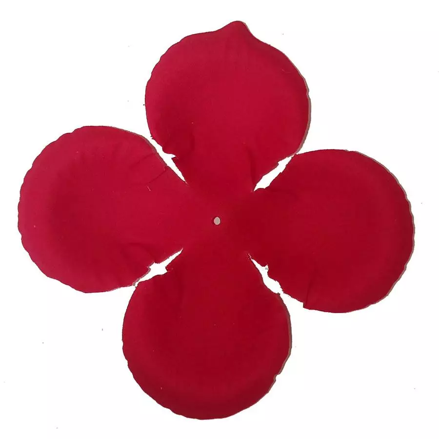 Фотография Заг-ка для розы бархатной YZ-76 красной 2-ой слой 4-кон. круглый 10,3-12см 830шт/кг