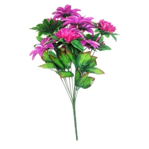 Купить  Цветы георгины с шафранами 11 голов (2 вида 6+5) 55см 327-689+563