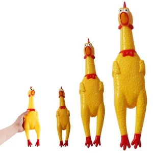 Фотка Игрушка курица пищалка резиновая 20605