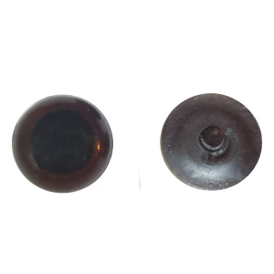 Фото Набор 4 винтовых глаза круглые коричневые с чёрным зрачком 33мм