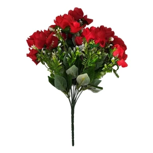 Фото Букет розы 13 голов YzB-10 густая листва 48см