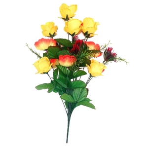 Купить Букет пионов с розами 14 голов (2 вида 6+8) 53см 534-726+777