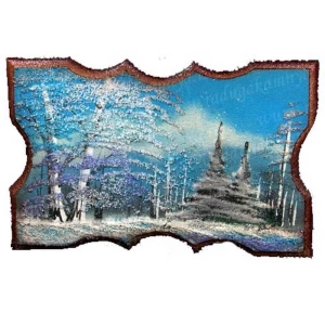 Купить в Архангельске Картина из камня Зима прямоугольное 11,5x18см