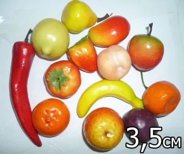 Картинка Фрукты, ягоды, плоды 3,5см пенопласт