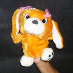 Фото Мягкая игрушка Собака рыжая перчаточная игрушка 15х23см