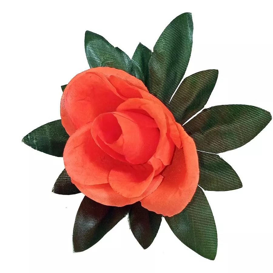 Фотография Головка розы Даница с листом 4сл 13,5см 438АБВ-л068-191-173-172 1/28
