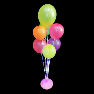 Фото Подставка розовая + 7 светящихся палочек с держателями для шариков 70см о160