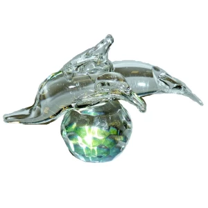 Фотка Сувенир Дельфин на шаре 3582 3522 стеклянный 5см