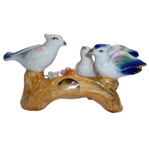 Фотка Сувенир Три птицы чибисы на бревне 4401 13х7см
