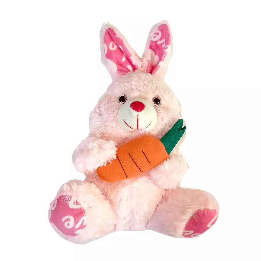 Фотография Мягкая игрушка Заяц с морковкой