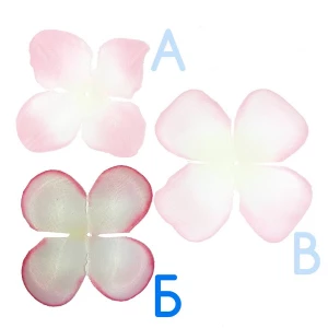 Фотка Заготовка для розы 190-3 Белая розов.кант круг 4-кон. (x1) 10см 2179шт/кг