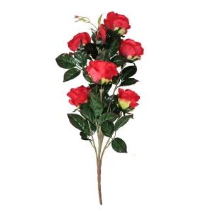 Фото Букет с 7 розами и 2 бутона КРАСНАЯ 76см