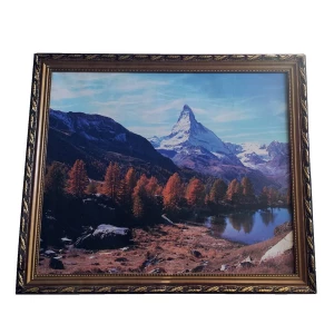 Фотография Картина в раме настенная Снежная гора 67x57см