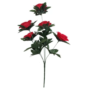 Фото Букет с бархатными розами на 5 голов 53см 369-593