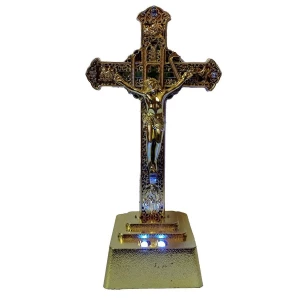 Приобретаем в Архангельске Сувенир Иисус крест с подсветкой 2780 23см