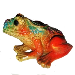 Фото Сувенир Лягушка цветная с зеркалами 6см