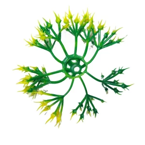 Картинка Добавка серединка Острые концы Зелёная с жёлтым KPL-7 4-6,5см 794шт/кг