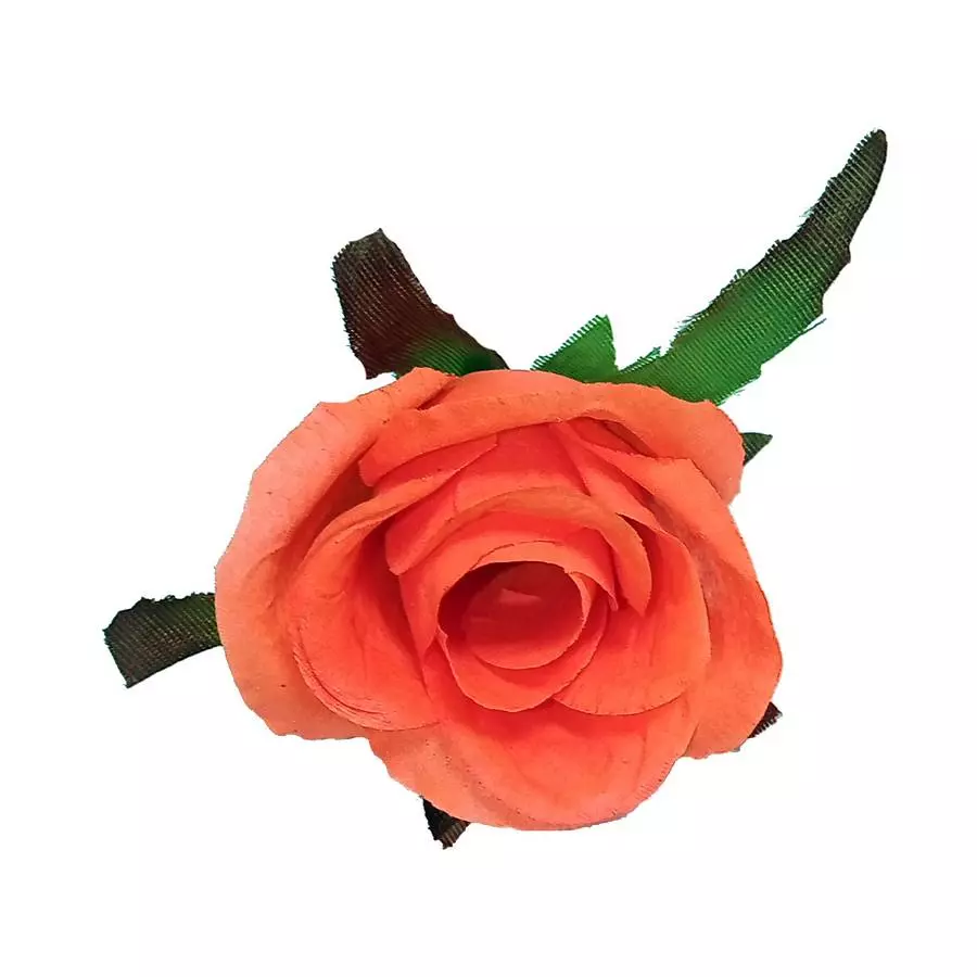 Фотография Головка розы Гаптул с листом 4сл 7см 438АБВ-л056-192-191-173-172 1/28