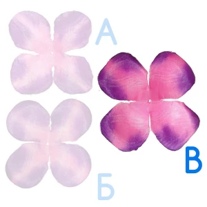 Картинка Заготовка для розы 190-3 Розовая фиол.кант квадр. 4-кон. (x1) 12см 1618шт/кг