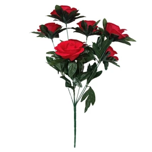 Фото Букет бархатных роз на 7 голов 49см 066-593