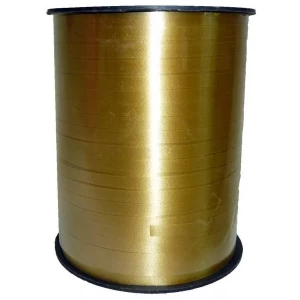 Купить в Норильске Лента для шаров Атласная 0,5см Золотая бобина 250м 11х9см