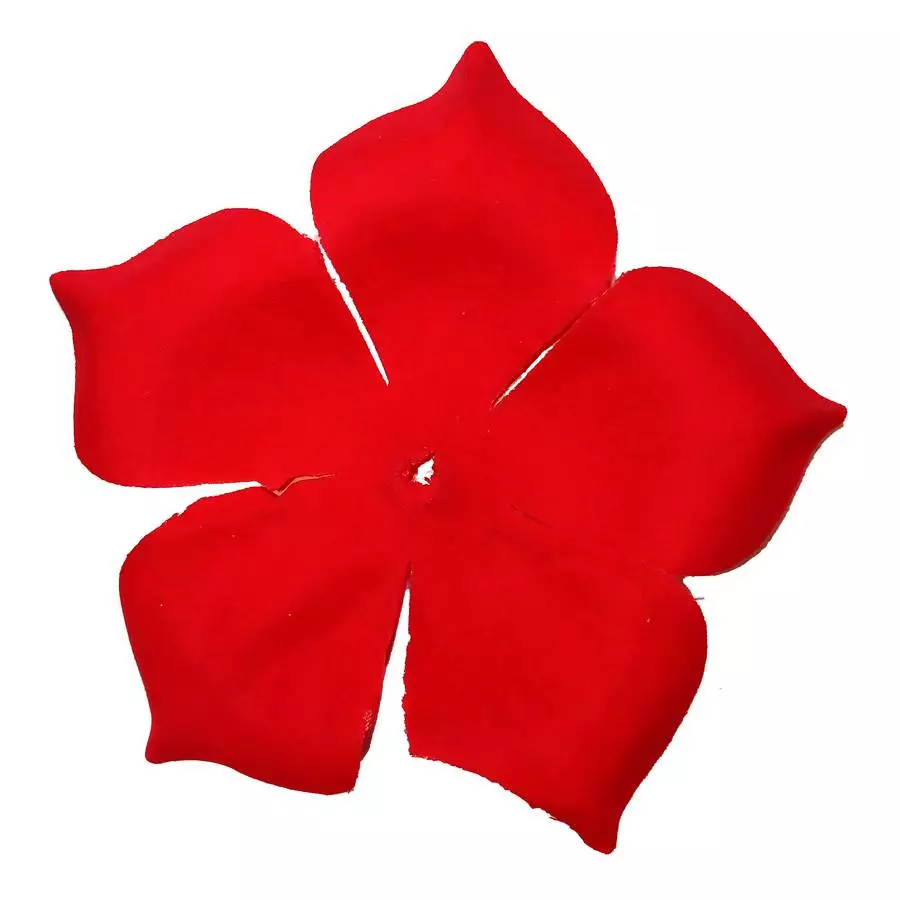 Фотография Заг-ка для розы бархатной YZ-33 красной 2-ой слой треуг. 5-кон. 10,3см 879шт/кг