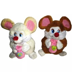 Фото Мягкая игрушка Мышка с мешочком 28см