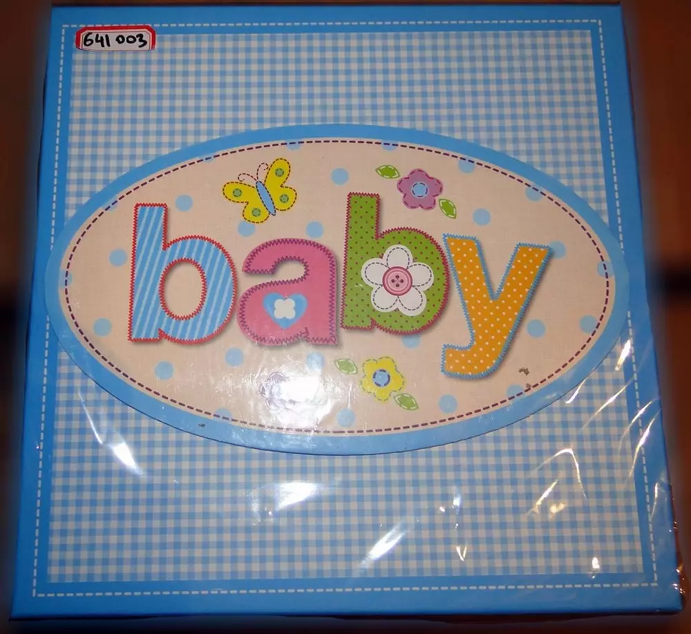 Набор 3 подарочных коробок Baby голубая фото 1