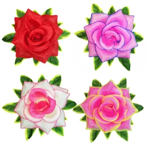Фото Головка розы Пинкус с листом 5сл 17см 1-1-2 334АБВ-л058-190-173-001 1/28