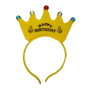 Картинка Ободок корона Happy Birthday светится 16x21см