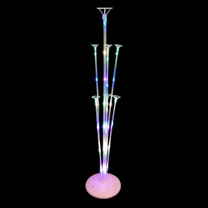 Купить в Йошкар-Оле Подставка розовая + 7 светящихся палочек с держателями для шариков 70см о160