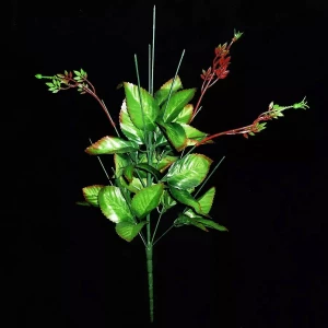 Фотография Подбукетник 11 голов и 11 тройных листов розы 3 велюшки 60см 165-028/096