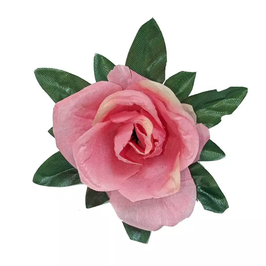 Головка розы Федосей с листом 5сл 14см 461АБВГ-л071-198-190-172 1/14 фото 4