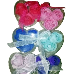 Купить в Великих Луках Ароматическое мыло сердце набор 6 роз