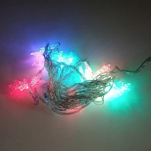 Купить  Гирлянда 40LED фигурок СНЕЖИНКА разноцвет