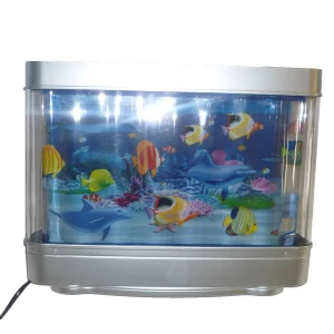 Фотка Светильник (ночник) аквариум с рыбками 26см