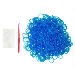 Картинка Резинки для плет. Blue 600 шт + крючок + 10 клипс