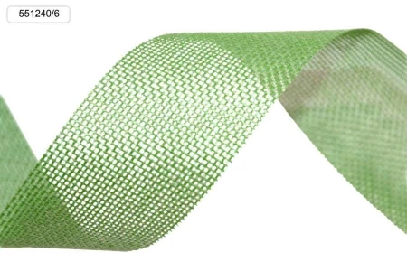 Фото Лента из искусственного льна Бледно-зеленый 4 см x 25 ярд 000551240/6