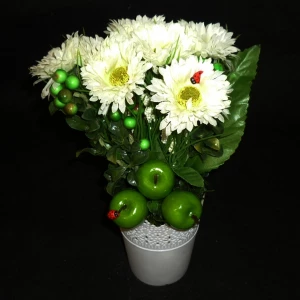 Фото Букет искусственных цветов в горшке 533