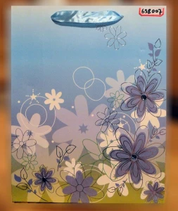 Картинка Пакет подарочный Нежные цветы голубой