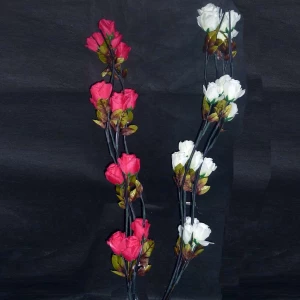 Фото Ветка с большими розами 150см (цена за 4 штуки)