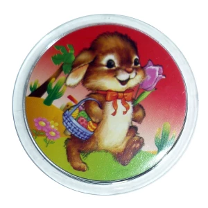 Картинка Магнит Пасхальный кролик с яйцами 6см