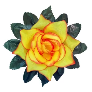 Фотография Головка розы Каспер с листом 6сл 26см 260-л086-204-107-059-001 1/14