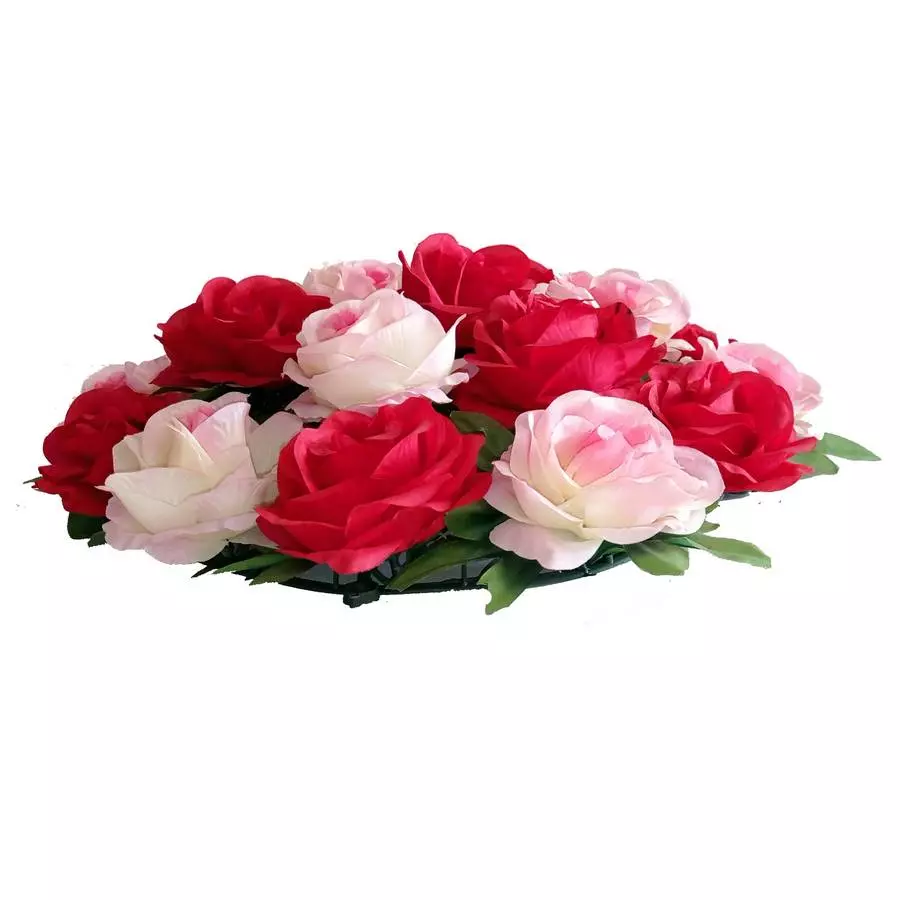 Фотография Украшение надгробное 19 роз на каркасе