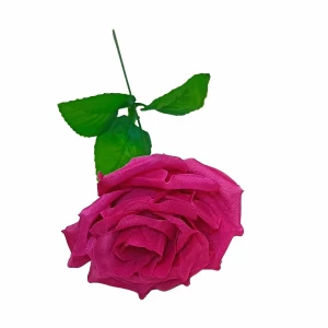 Фото Искусственная роза белая, персиковая или бордовая 46см 278-865